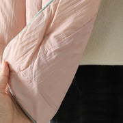 Buddha Stones Peach Blossom Embroidery Frog-Button Long Sleeve Thermal Women's Jacket With Pockets - image 9