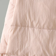 Buddha Stones Peach Blossom Embroidery Frog-Button Long Sleeve Thermal Women's Jacket With Pockets - image 12