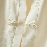 Buddha Stones Fall Flower Embroidery Frog-Button Design Long Sleeve Women's Jacket - image 7