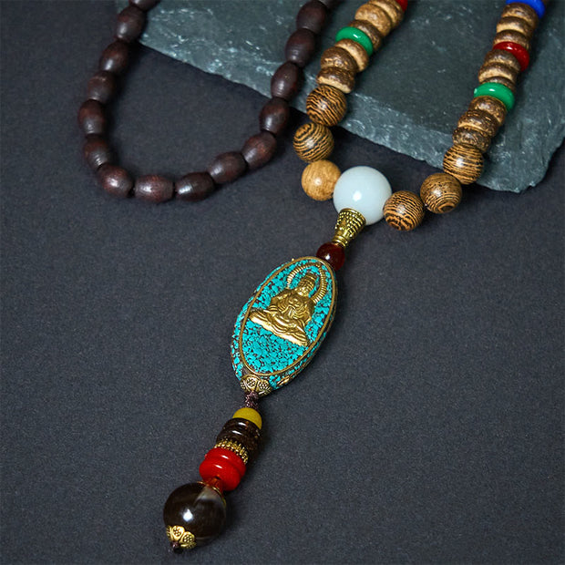 FREE Today: Wealth Positive Avalokitesvara Coconut Shell Beads Pendant Necklace - image 3