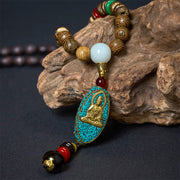 FREE Today: Wealth Positive Avalokitesvara Coconut Shell Beads Pendant Necklace - image 2