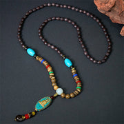 FREE Today: Wealth Positive Avalokitesvara Coconut Shell Beads Pendant Necklace - image 1