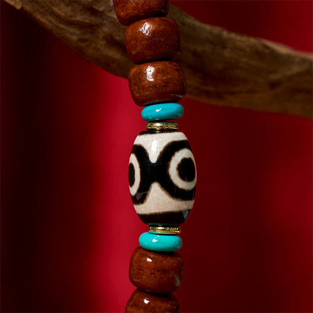 FREE Today: Luck Happiness Bone Beads Vajra Three-eyed Dzi Bead Bracelet - image 11