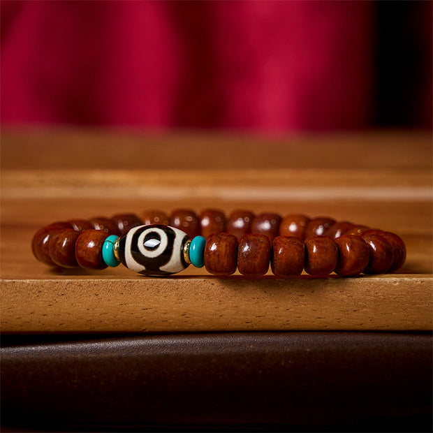 FREE Today: Luck Happiness Bone Beads Vajra Three-eyed Dzi Bead Bracelet - image 9