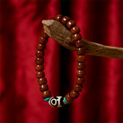 FREE Today: Luck Happiness Bone Beads Vajra Three-eyed Dzi Bead Bracelet - Bone Beads & Three-eyed Dzi Bead(Wrist Circumference: 15cm-16cm) - image 7