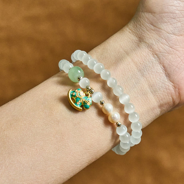 FREE Today: Peace Love Year Of The Horse Chrysoberyl Glass Bead Double-layered Bracelet - image 4