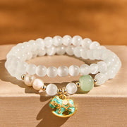 FREE Today: Peace Love Year Of The Horse Chrysoberyl Glass Bead Double-layered Bracelet - image 1