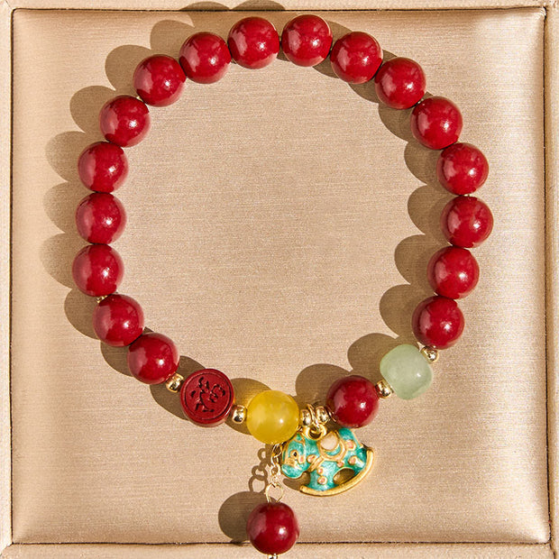 FREE Today: Calm Confidence Year Of The Horse Natural Cinnabar Red Agate Bracelet - image 3