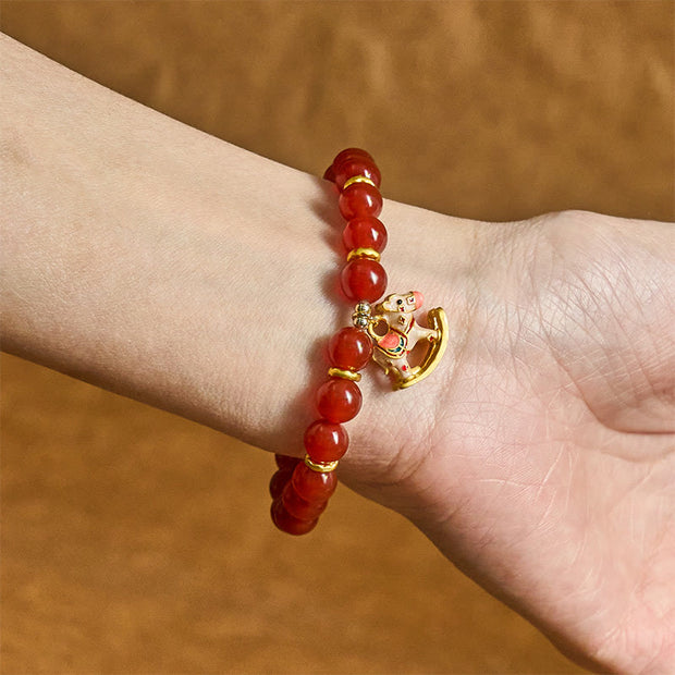 FREE Today: Calm Confidence Year Of The Horse Natural Cinnabar Red Agate Bracelet - image 11