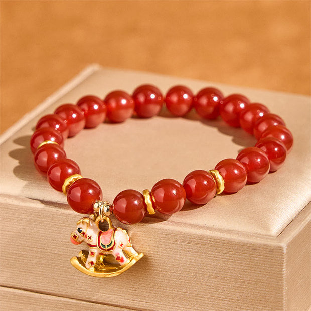 FREE Today: Calm Confidence Year Of The Horse Natural Cinnabar Red Agate Bracelet - image 9