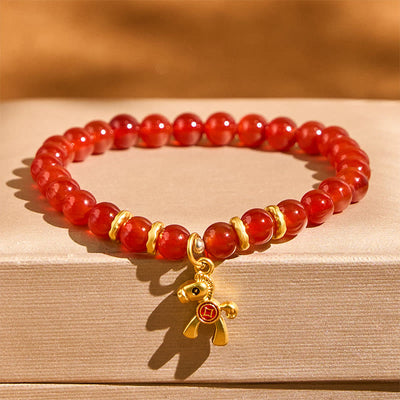 FREE Today: Calm Confidence Year Of The Horse Copper Coins Natural Red Agate Bracelet - Horse With Copper Coin & Red Agate(Wrist Circumference 14-17cm) - image 0