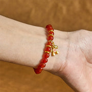 FREE Today: Calm Confidence Year Of The Horse Copper Coins Natural Red Agate Bracelet - image 4