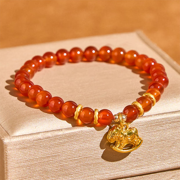 FREE Today: Calm Confidence Year Of The Horse Copper Coins Natural Red Agate Bracelet - image 9