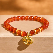 FREE Today: Calm Confidence Year Of The Horse Copper Coins Natural Red Agate Bracelet - Rocking Horse & Red Agate(Wrist Circumference 14-17cm) - image 7