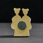 Buddha Stones FU Dogs Twins Buddha Square Ding Design Refrigerator Fridge Magnet Home Decoration - image 9