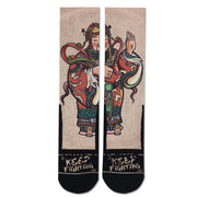 Buddha Stones Casual God Of Wealth Ruyi Handle Micro Crew Men Women Unisex Socks - Linen - M-L(US 7.5-12，EU 40-45，UK/AU 7-11.5，AISA 25.5-28.5cm) - image 10
