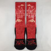 Buddha Stones Casual God Of Wealth Auspicious Clouds Micro Crew Men Women Unisex Socks - Red - M-L(US 7.5-12，EU 40-45，UK/AU 7-11.5，AISA 25.5-28.5cm) - image 10