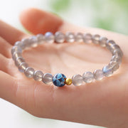 Buddha Stones Natural Moonstone Lotus Love Charming Bracelet - image 3