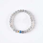 Buddha Stones Natural Moonstone Lotus Love Charming Bracelet - image 7