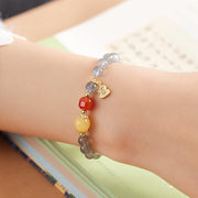 Buddha Stones Natural Moonstone Lotus Love Charming Bracelet - image 14
