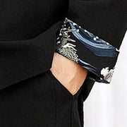 Buddha Stones 2Pcs Tang Suit Bamboo Frog-Button Men's Long Sleeve Shirt Pants Clothing Set - image 7