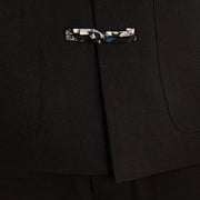 Buddha Stones 2Pcs Tang Suit Frog-Button Men's Waves Long Sleeve Shirt Pants Clothing Set - image 19