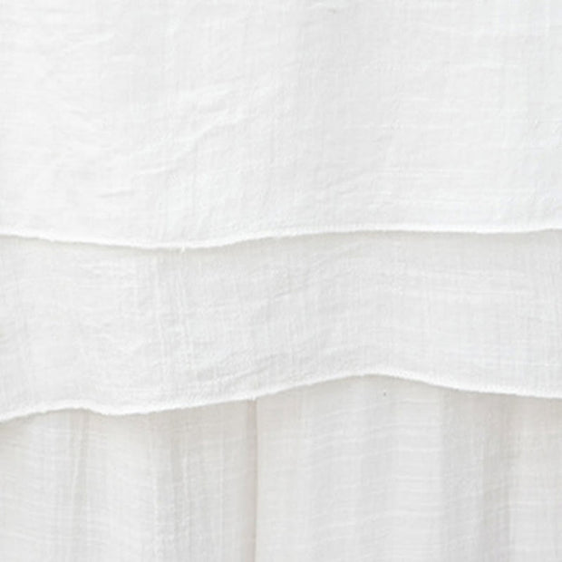 Buddha Stones 2Pcs White Long Sleeve V-Neck Shirt Wide Leg Pants Meditation Women's Set - image 13