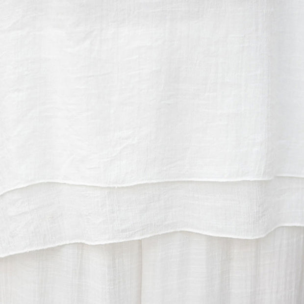 Buddha Stones 2Pcs White Long Sleeve V-Neck Shirt Wide Leg Pants Meditation Women's Set - image 12