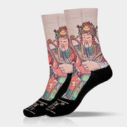 Buddha Stones Casual God Of Wealth Ruyi Handle Micro Crew Men Women Unisex Socks - image 15