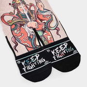 Buddha Stones Casual God Of Wealth Ruyi Handle Micro Crew Men Women Unisex Socks - image 12
