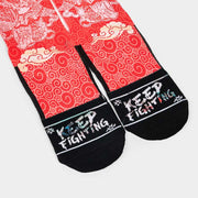 Buddha Stones Casual God Of Wealth Auspicious Clouds Micro Crew Men Women Unisex Socks - image 12