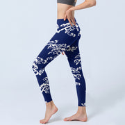 Buddha Stones Pine Tree Silhouette Pattern Print Gym Leggings Women's Yoga Pants - image 2