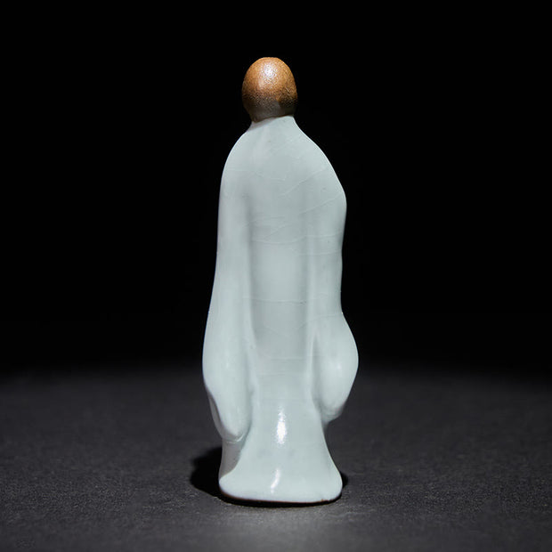 Buddha Stones Meditation Monk Ceramic Statue Serenity Home Decoration - image 18