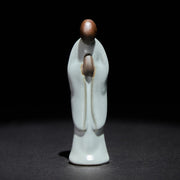 Buddha Stones Meditation Monk Ceramic Statue Serenity Home Decoration - image 1