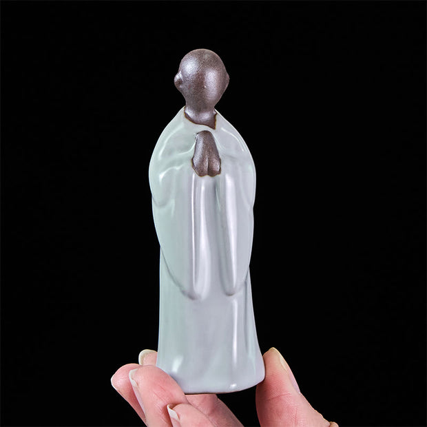 Buddha Stones Meditation Monk Ceramic Statue Serenity Home Decoration - image 13