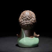 Buddha Stones Prayer Meditation Resting Monk Ceramic Statue Serenity Home Decoration - image 12