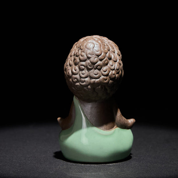 Buddha Stones Prayer Meditation Resting Monk Ceramic Statue Serenity Home Decoration - image 12