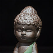 Buddha Stones Prayer Meditation Resting Monk Ceramic Statue Serenity Home Decoration - image 30