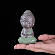 Buddha Stones Prayer Meditation Resting Monk Ceramic Statue Serenity Home Decoration - image 26