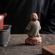 Buddha Stones Looking Up Resting Monk Ceramic Statue Compassion Home Decoration - image 4
