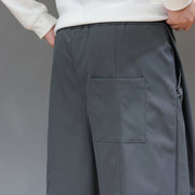 Buddha Stones Fall Solid Color Straight Leg Design Men's Harem Pants With Pockets - image 11