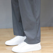 Buddha Stones Fall Solid Color Straight Leg Design Men's Harem Pants With Pockets - image 12