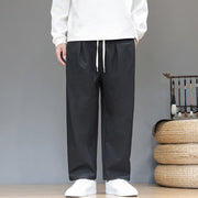 Buddha Stones Fall Solid Color Straight Leg Design Men's Harem Pants With Pockets - image 23