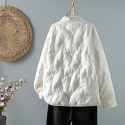 Buddha Stones Floral Frog-Button Stand Collar Women's Long Sleeve Cotton Thick Jacket With Pockets - image 2