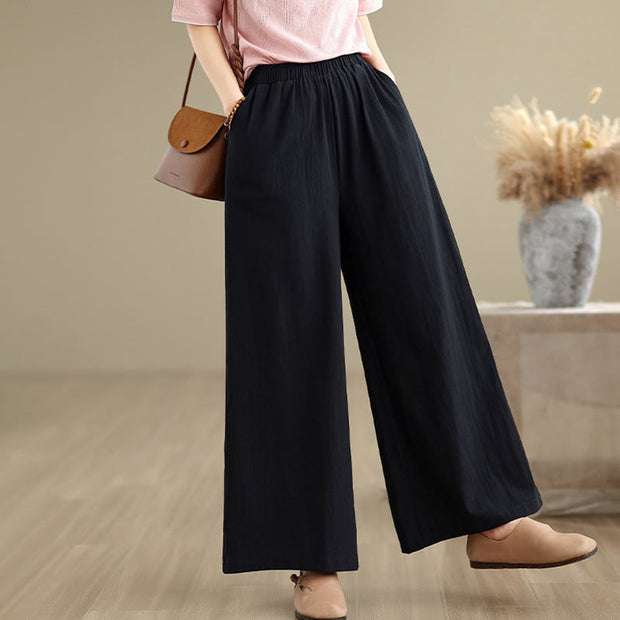 Buddha Stones Frog-Button Long Sleeve Cotton Jacquard Women's Shirt Pants With Pockets - Black Pants - US8-10，UK/AU12-14，EU40-42 (2XL) - image 23