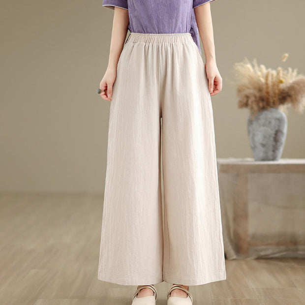 Buddha Stones Frog-Button Long Sleeve Cotton Jacquard Women's Shirt Pants With Pockets - Beige Pants - US8-10，UK/AU12-14，EU40-42 (2XL) - image 24