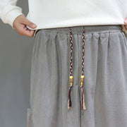 Buddha Stones Spring Solid Color Men's Ankle-Length Cotton Pants With Pockets - image 16