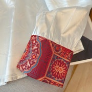 Buddha Stones Frog-Button Dragon Flower Bamboo Jacquard Design Women's Vest Waistcoat Shirt - image 12