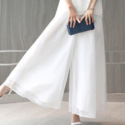 Buddha Stones White Ink Print Design Short Sleeve Women's Meditation Midi Dress Pants Zen Clothing - White Pants(Pants Only) - US8-10，UK/AU12-14，EU40-42 (2XL) - image 13