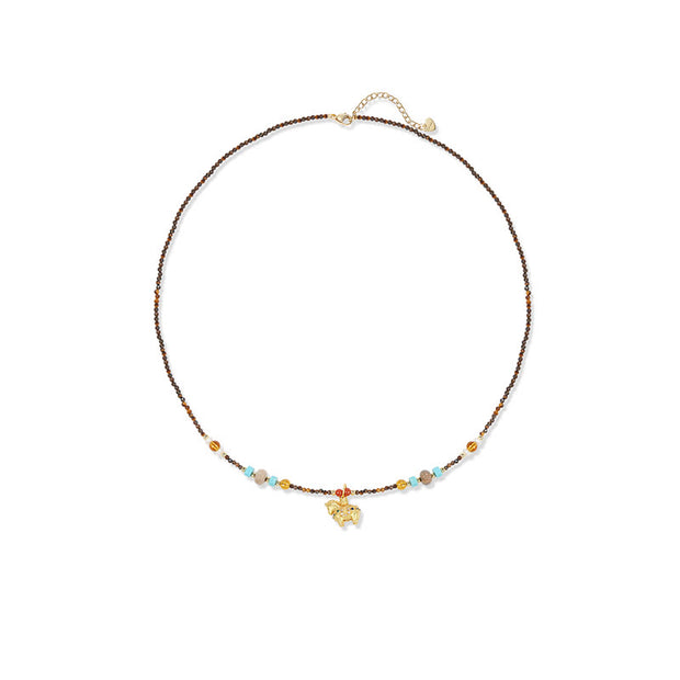 Buddha Stones Tiger Eye Protection Golden Year Of The Horse Necklace Pendant - image 6